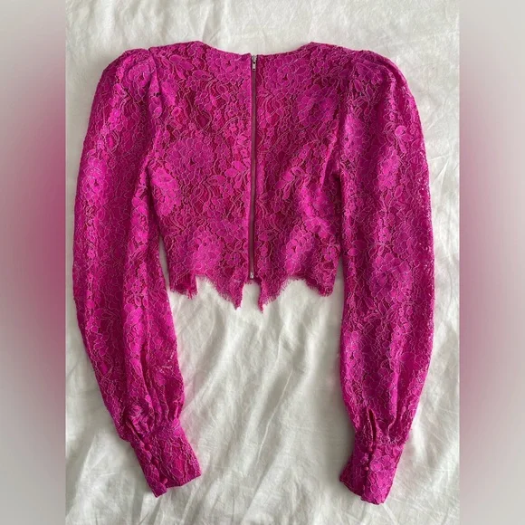 NBD Merlot Blouse in Magenta - Picture 5 of 6